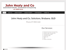 Tablet Screenshot of johnhealyandco.com.au